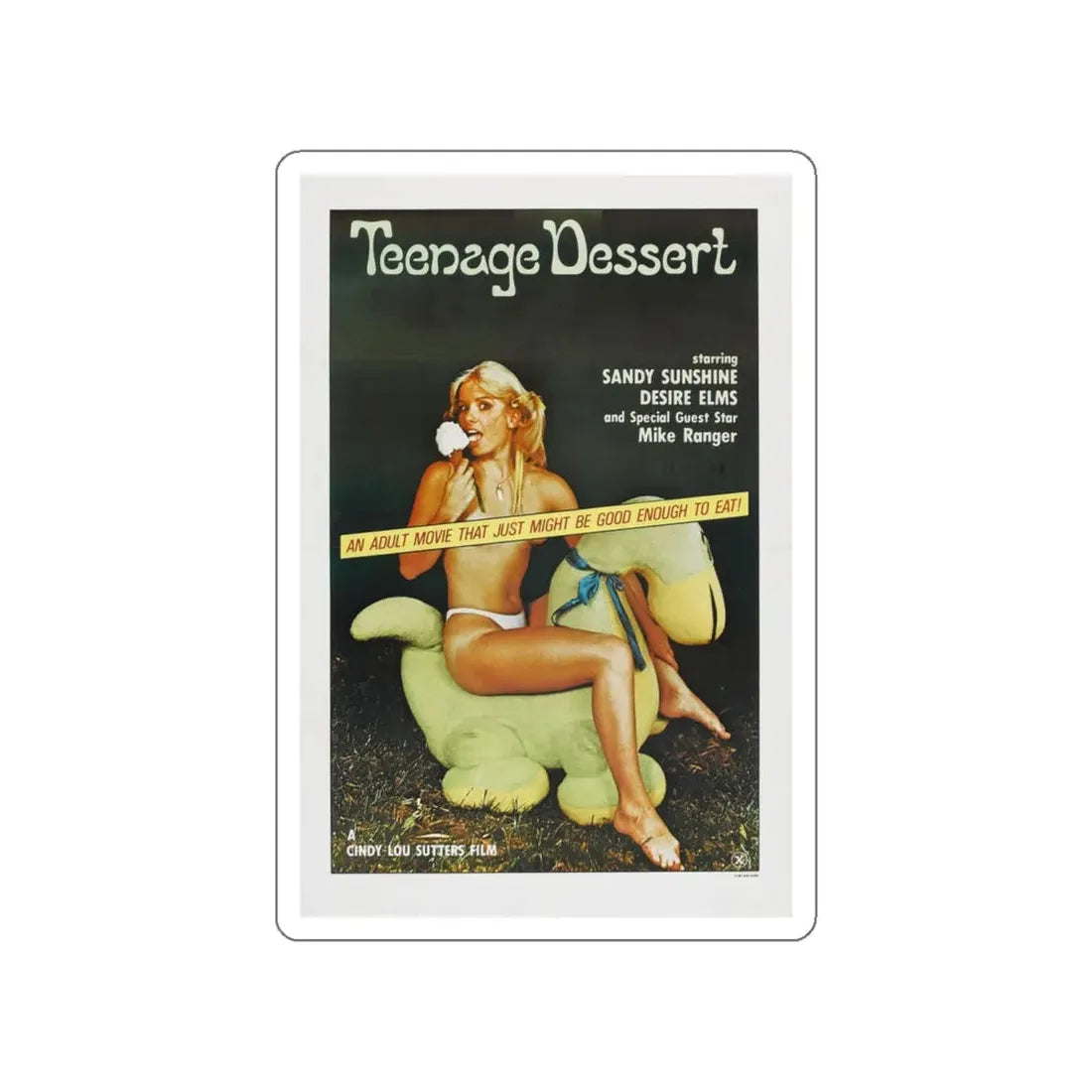 TEENAGE DESSERT 1976 Movie Poster STICKER Vinyl Die-Cut Decal 4 Inch - The Sticker Space