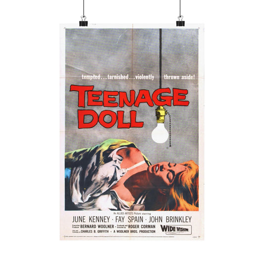 TEENAGE DOLL 1957 - Paper Movie Poster-12″ x 18″-The Sticker Space