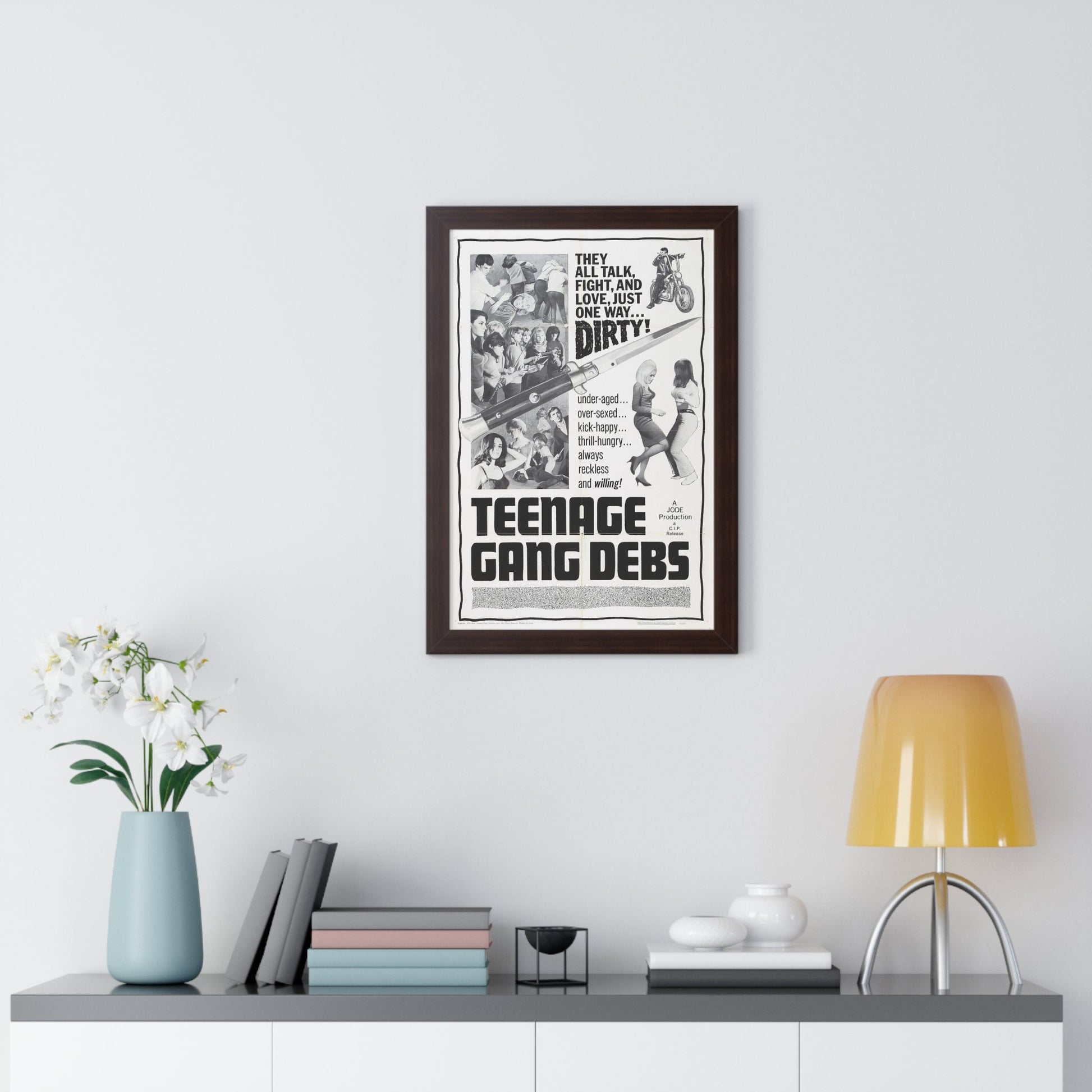 TEENAGE GANG DEBS 1966 - Framed Movie Poster-The Sticker Space