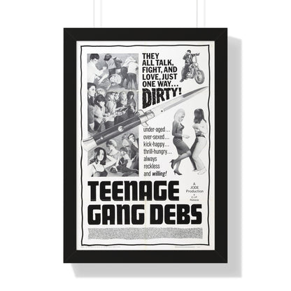 TEENAGE GANG DEBS 1966 - Framed Movie Poster-16″ x 24″-The Sticker Space