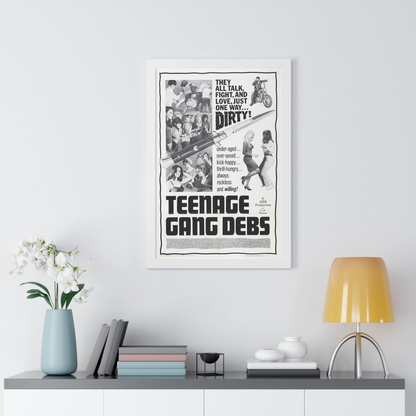 TEENAGE GANG DEBS 1966 - Framed Movie Poster-The Sticker Space