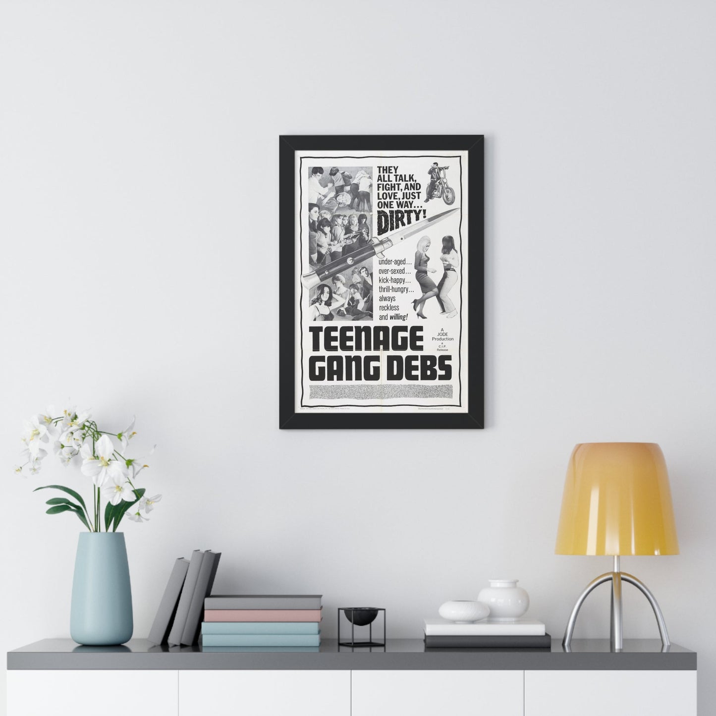 TEENAGE GANG DEBS 1966 - Framed Movie Poster-The Sticker Space