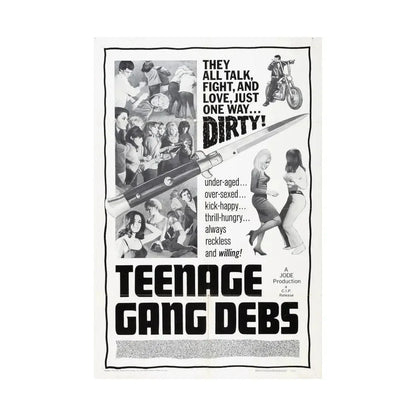 TEENAGE GANG DEBS 1966 - Paper Movie Poster - The Sticker Space