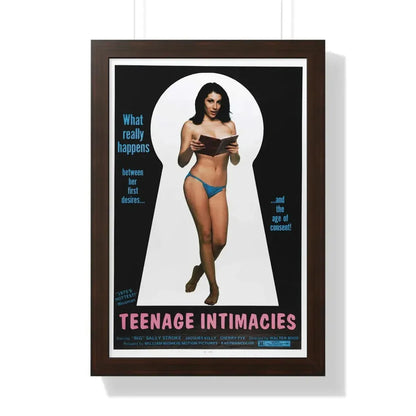 TEENAGE INTIMACIES 1973 - Framed Movie Poster 16″ x 24″ Walnut - The Sticker Space