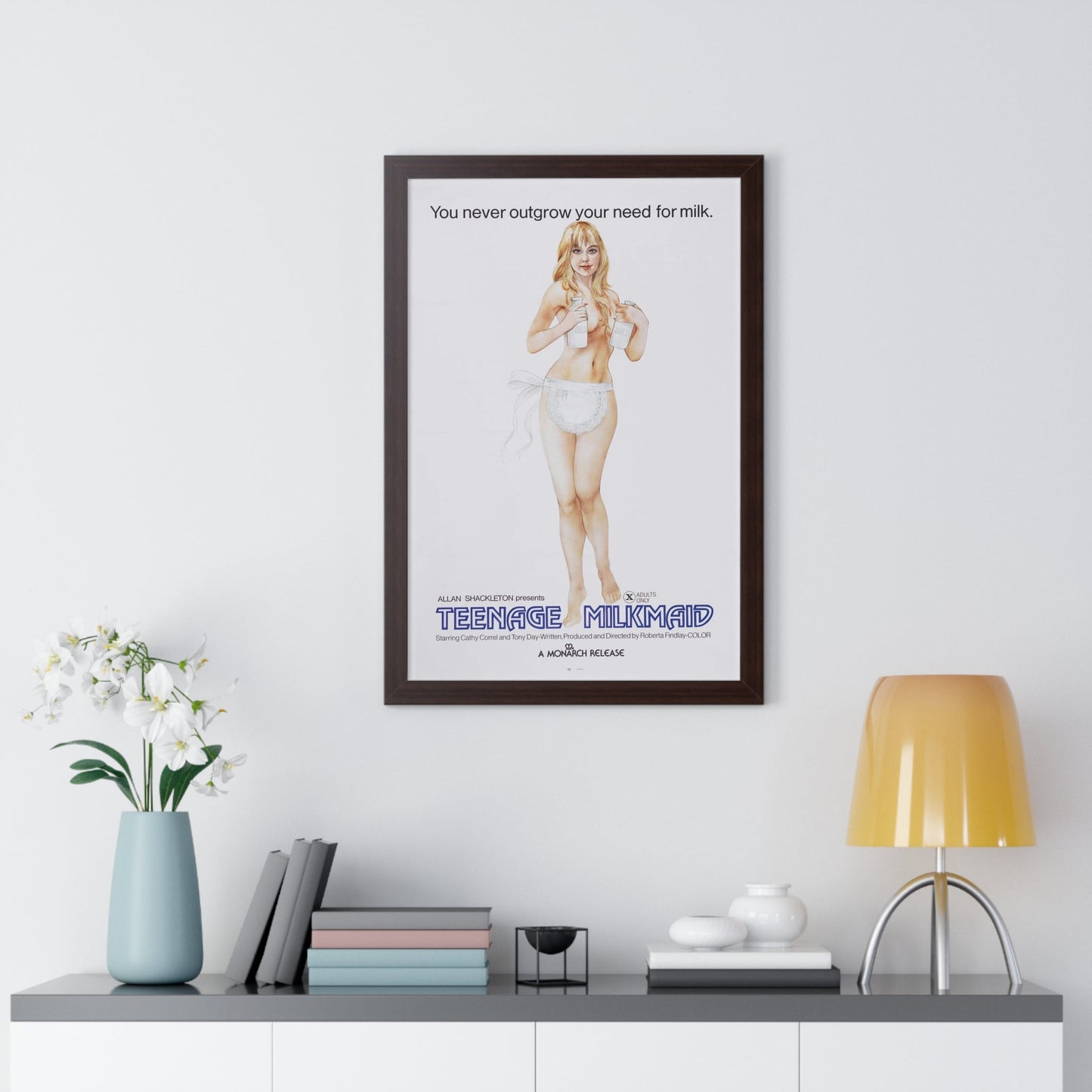 TEENAGE MILKMAID 1973 - Framed Movie Poster-The Sticker Space