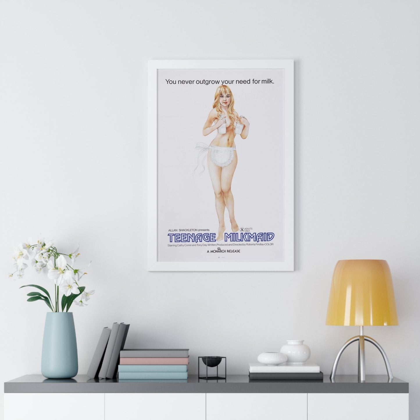 TEENAGE MILKMAID 1973 - Framed Movie Poster-The Sticker Space