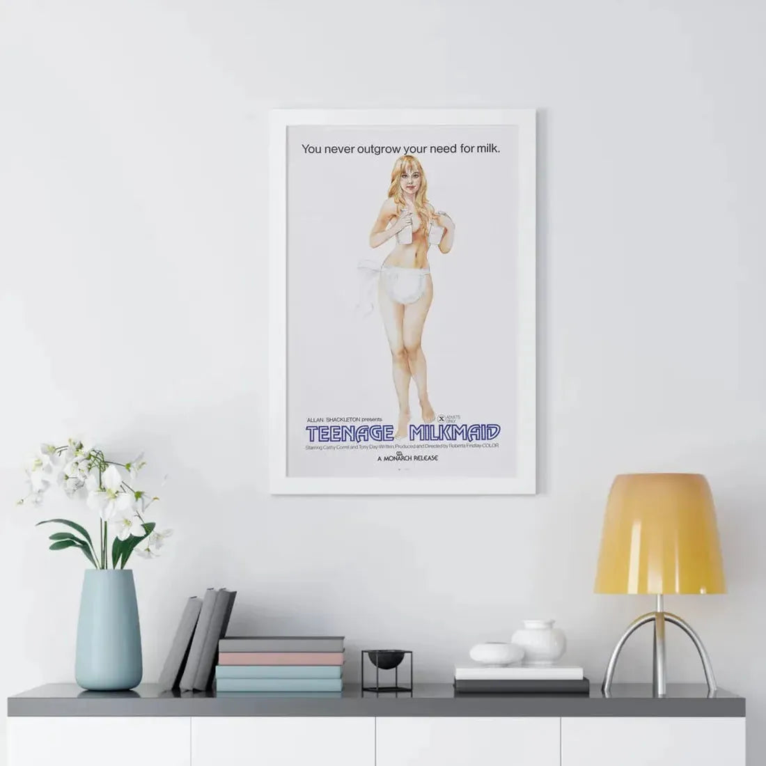 TEENAGE MILKMAID 1973 - Framed Movie Poster - The Sticker Space