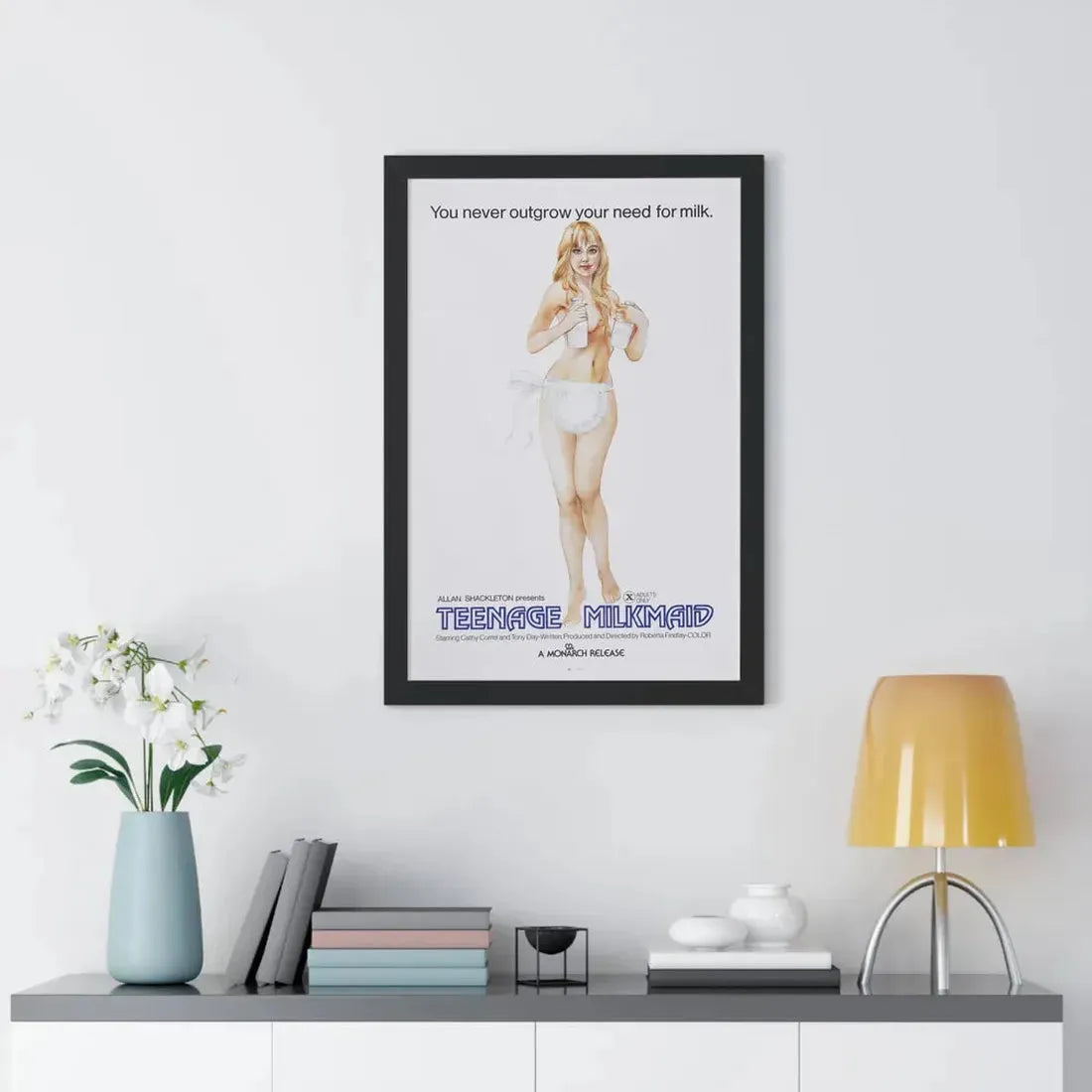 TEENAGE MILKMAID 1973 - Framed Movie Poster - The Sticker Space