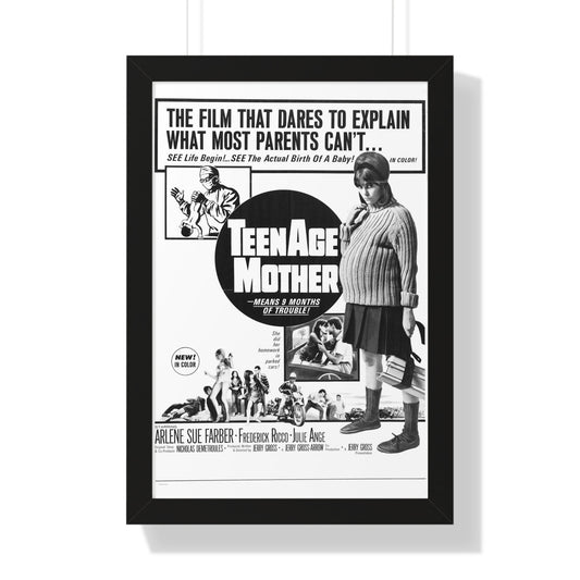 TEENAGE MOTHER 1967 - Framed Movie Poster-16″ x 24″-The Sticker Space