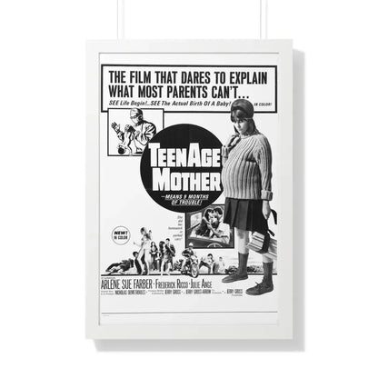 TEENAGE MOTHER 1967 - Framed Movie Poster 20" x 30" White - The Sticker Space