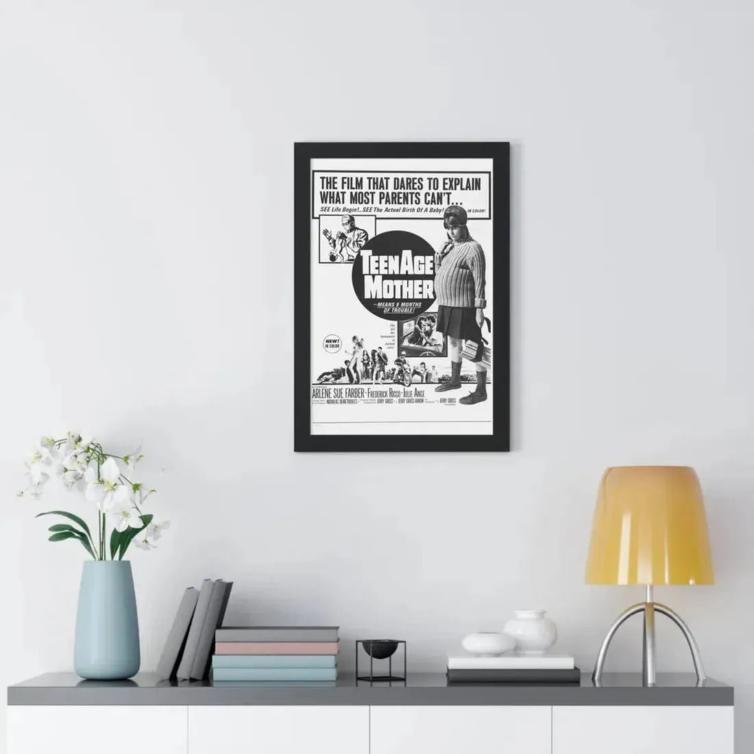 TEENAGE MOTHER 1967 - Framed Movie Poster - The Sticker Space