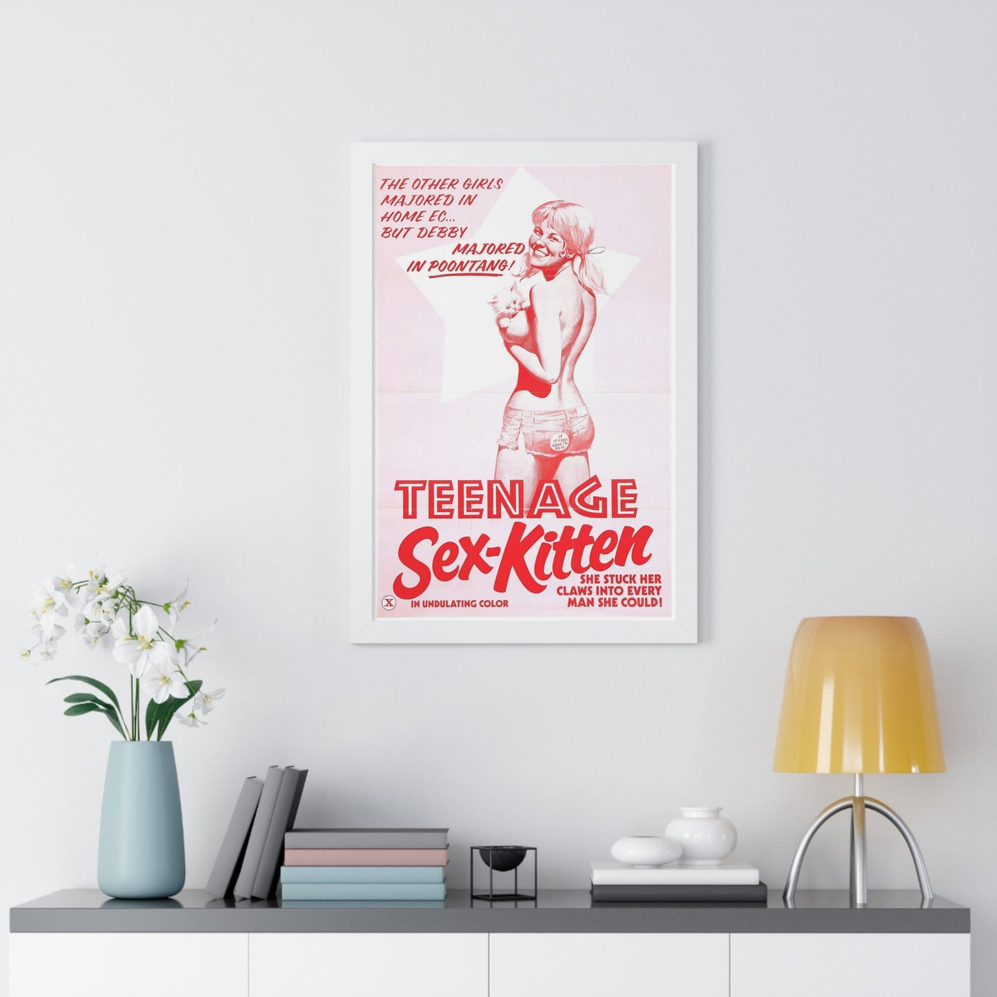 TEENAGE SEX-KITTEN 1975 - Framed Movie Poster-The Sticker Space