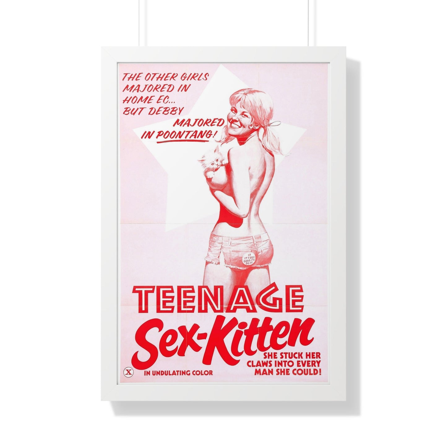 TEENAGE SEX-KITTEN 1975 - Framed Movie Poster-20" x 30"-The Sticker Space