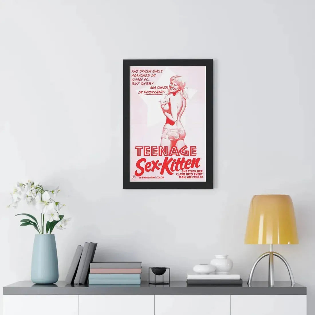 TEENAGE SEX-KITTEN 1975 - Framed Movie Poster - The Sticker Space