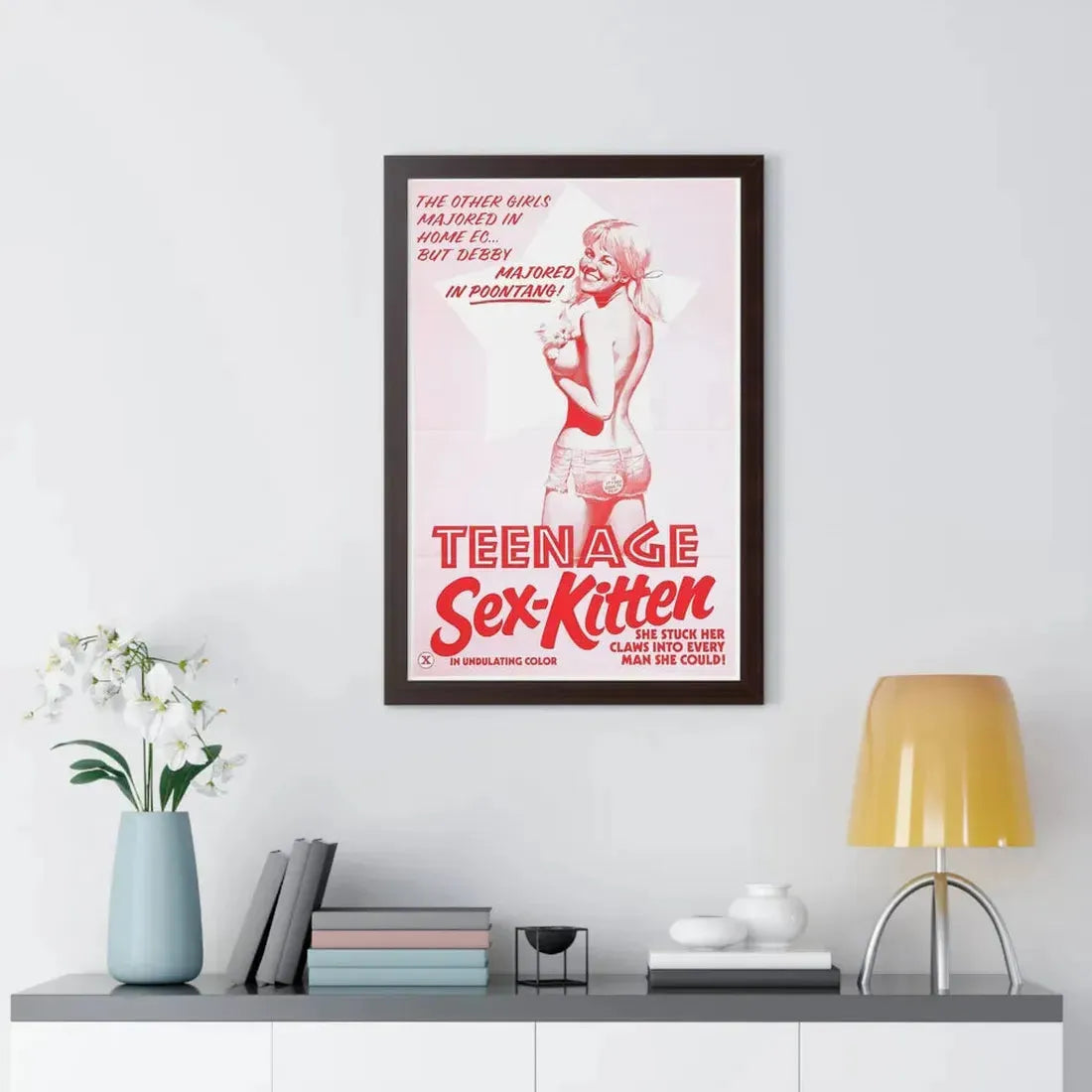 TEENAGE SEX-KITTEN 1975 - Framed Movie Poster - The Sticker Space