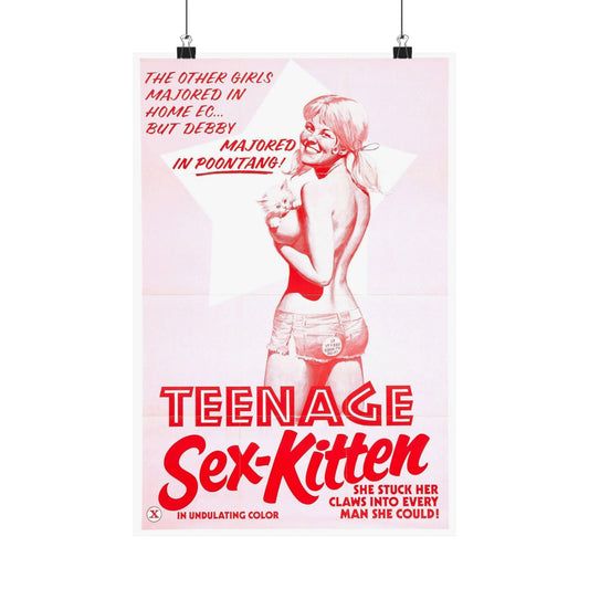 TEENAGE SEX-KITTEN 1975 - Paper Movie Poster-12″ x 18″-The Sticker Space