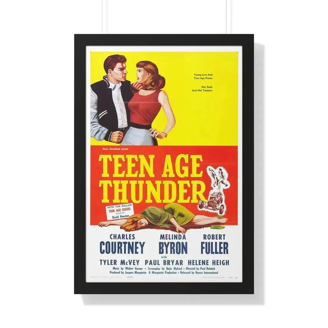 TEENAGE THUNDER 1957 - Framed Movie Poster 20" x 30" Black - The Sticker Space