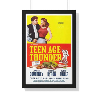 TEENAGE THUNDER 1957 - Framed Movie Poster 20" x 30" Black - The Sticker Space
