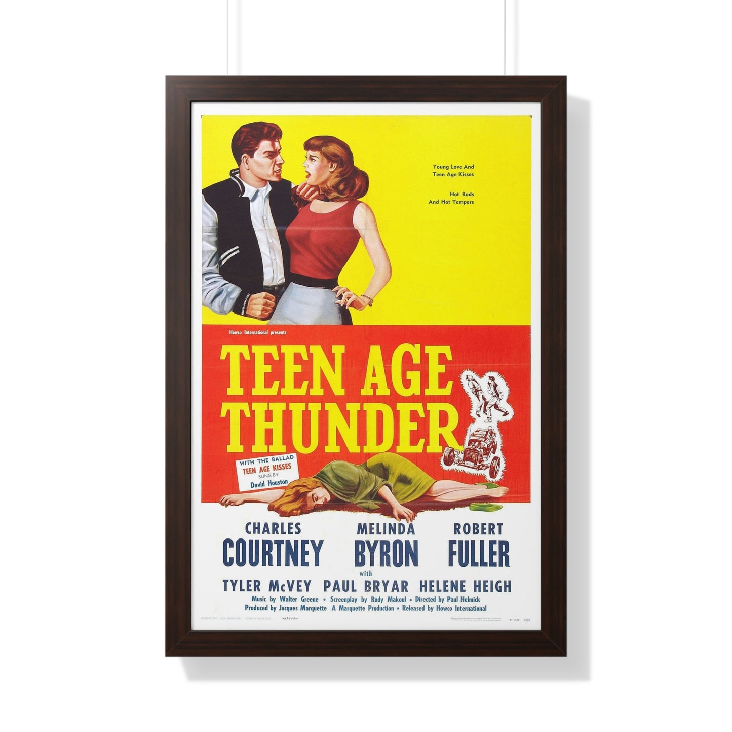 TEENAGE THUNDER 1957 - Framed Movie Poster-20" x 30"-The Sticker Space