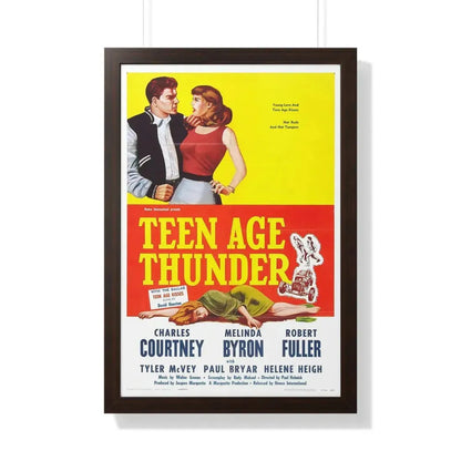 TEENAGE THUNDER 1957 - Framed Movie Poster 20" x 30" Walnut - The Sticker Space