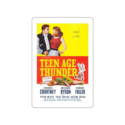 TEENAGE THUNDER 1957 Movie Poster STICKER Vinyl Die-Cut Decal 4 Inch - The Sticker Space