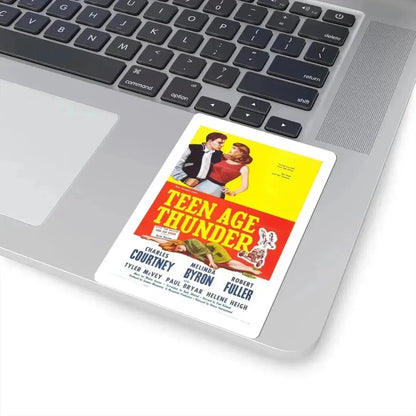 TEENAGE THUNDER 1957 Movie Poster - STICKER Vinyl Kiss-Cut Decal - The Sticker Space