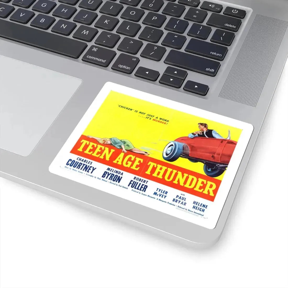 Teenage Thunder 1957 v2 Movie Poster - STICKER Vinyl Kiss-Cut Decal - The Sticker Space
