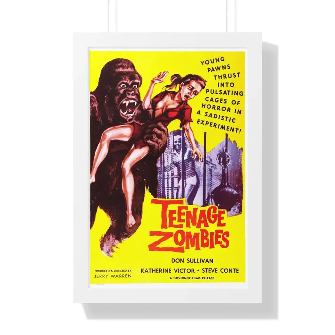 TEENAGE ZOMBIES 1959 - Framed Movie Poster 16″ x 24″ White - The Sticker Space