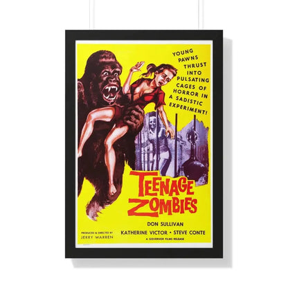 TEENAGE ZOMBIES 1959 - Framed Movie Poster 20" x 30" Black - The Sticker Space