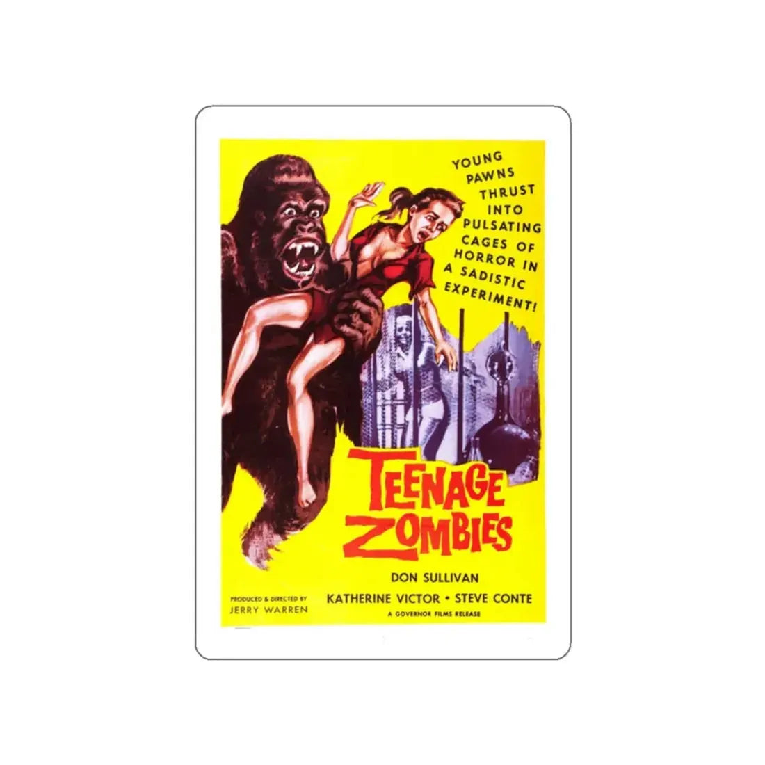 TEENAGE ZOMBIES 1959 Movie Poster STICKER Vinyl Die-Cut Decal 2 Inch - The Sticker Space