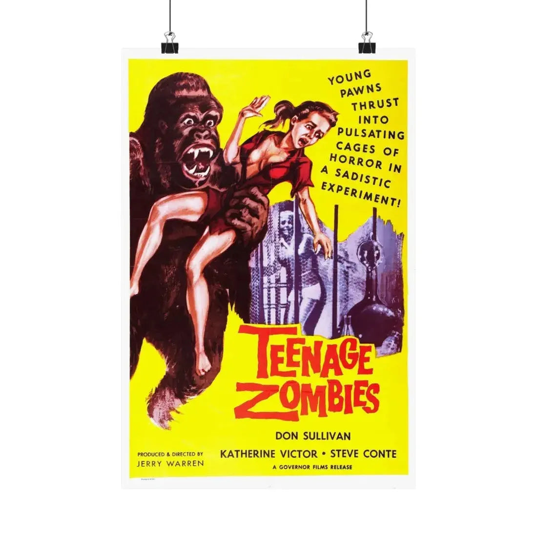 TEENAGE ZOMBIES 1959 - Paper Movie Poster 12″ x 18″ Matte - The Sticker Space