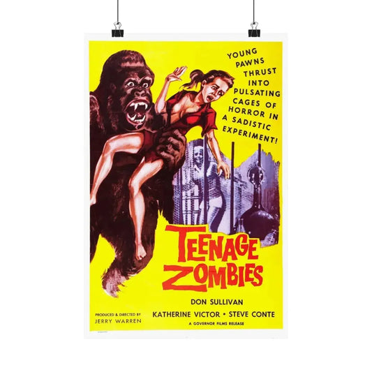 TEENAGE ZOMBIES 1959 - Paper Movie Poster 12″ x 18″ Matte - The Sticker Space