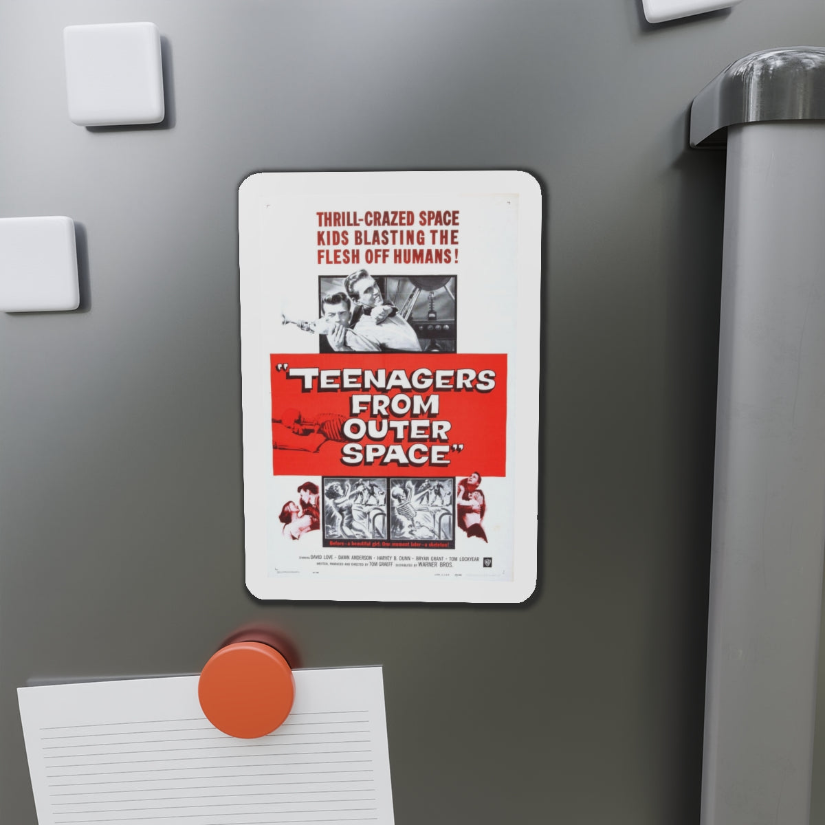 TEENAGERS FROM OUTER SPACE 1959 Movie Poster - Refrigerator Magnet-The Sticker Space