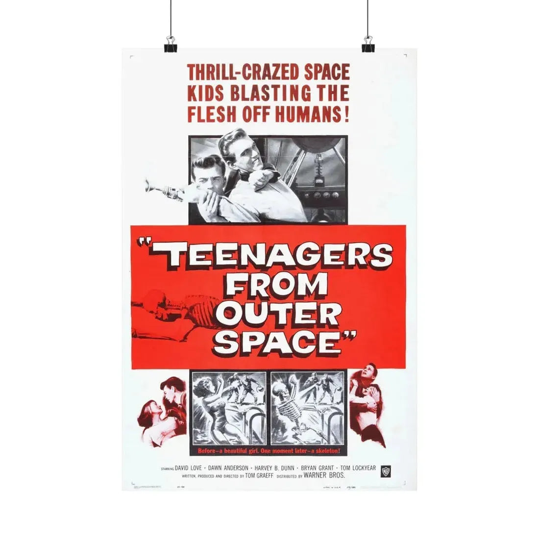TEENAGERS FROM OUTER SPACE 1959 - Paper Movie Poster 16″ x 24″ Matte - The Sticker Space