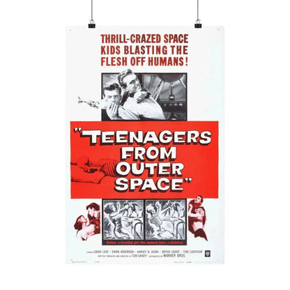 TEENAGERS FROM OUTER SPACE 1959 - Paper Movie Poster 16″ x 24″ Matte - The Sticker Space
