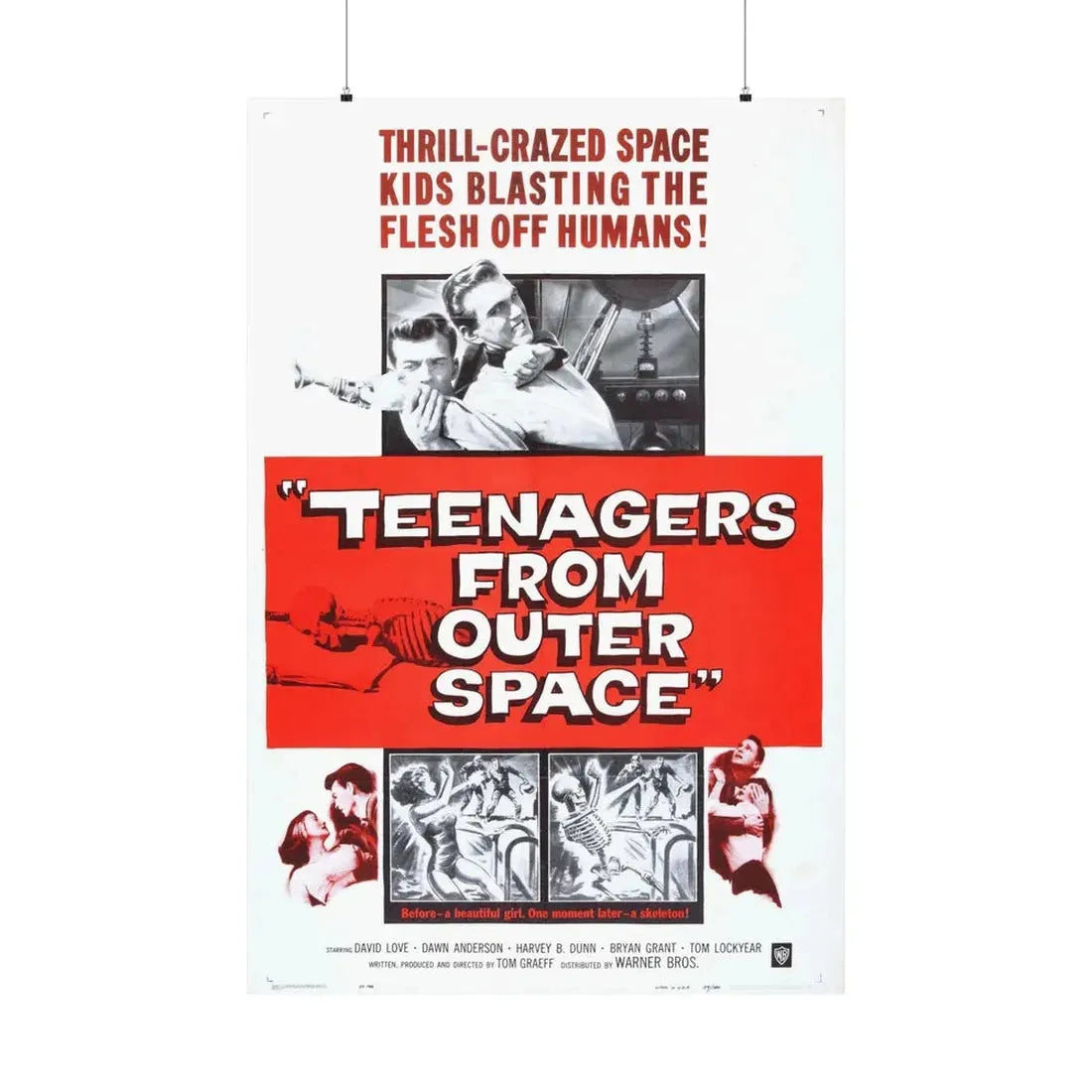 TEENAGERS FROM OUTER SPACE 1959 - Paper Movie Poster 36" x 54" Matte - The Sticker Space