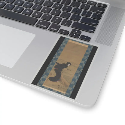 Teisai Hokuba - Beauty on a Snowy Quay - 18th century v1 - STICKER Vinyl Kiss-Cut Decal