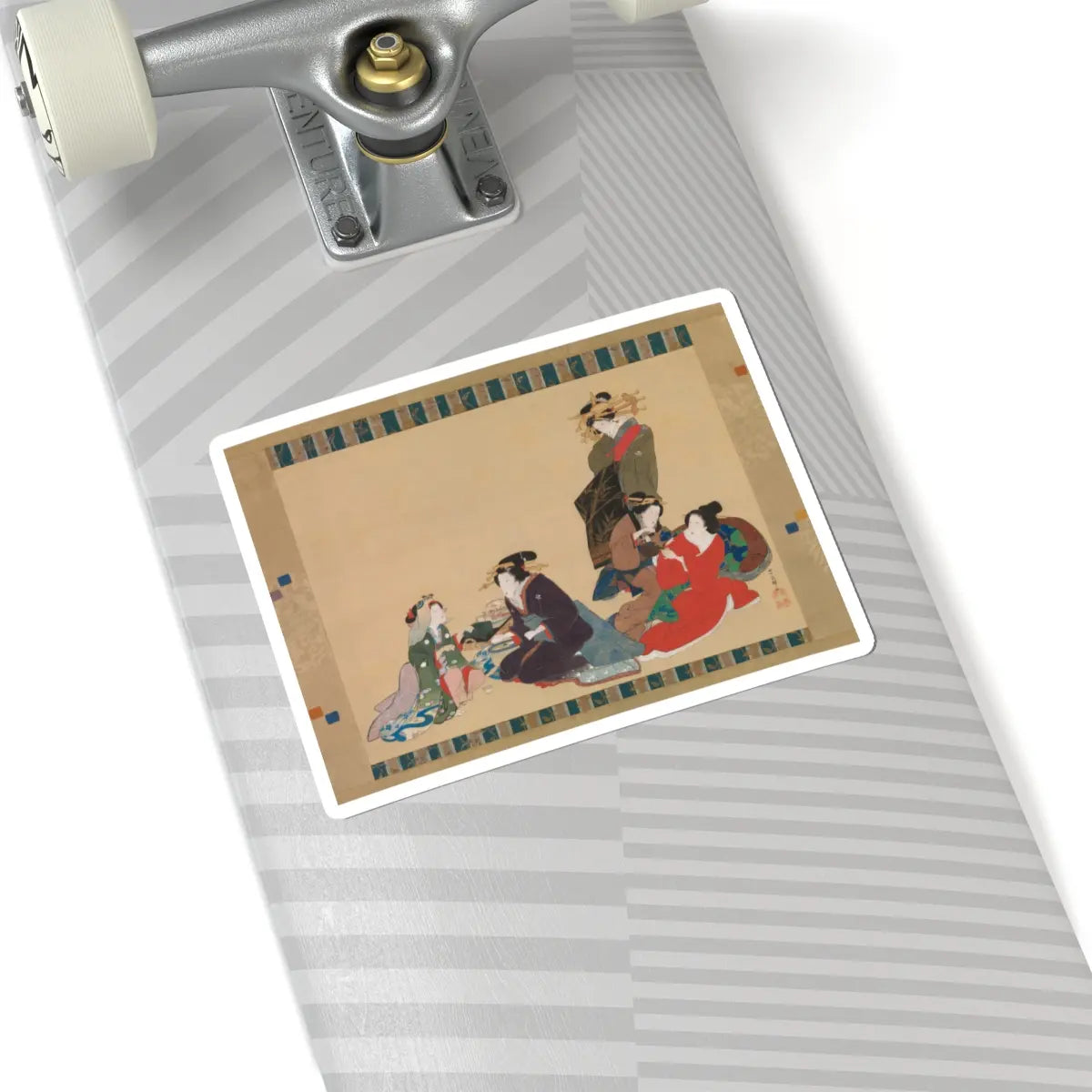 Teisai Hokuba - Five Beauties - 1840 v1 - STICKER Vinyl Kiss-Cut Decal