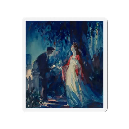 Telegram Delivery, 1928 (Magazine Illustration) Refrigerator Magnet 2 Inch Die-Cut - The Sticker Space