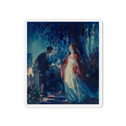 Telegram Delivery, 1928 (Magazine Illustration) Refrigerator Magnet 3 Inch Die-Cut - The Sticker Space