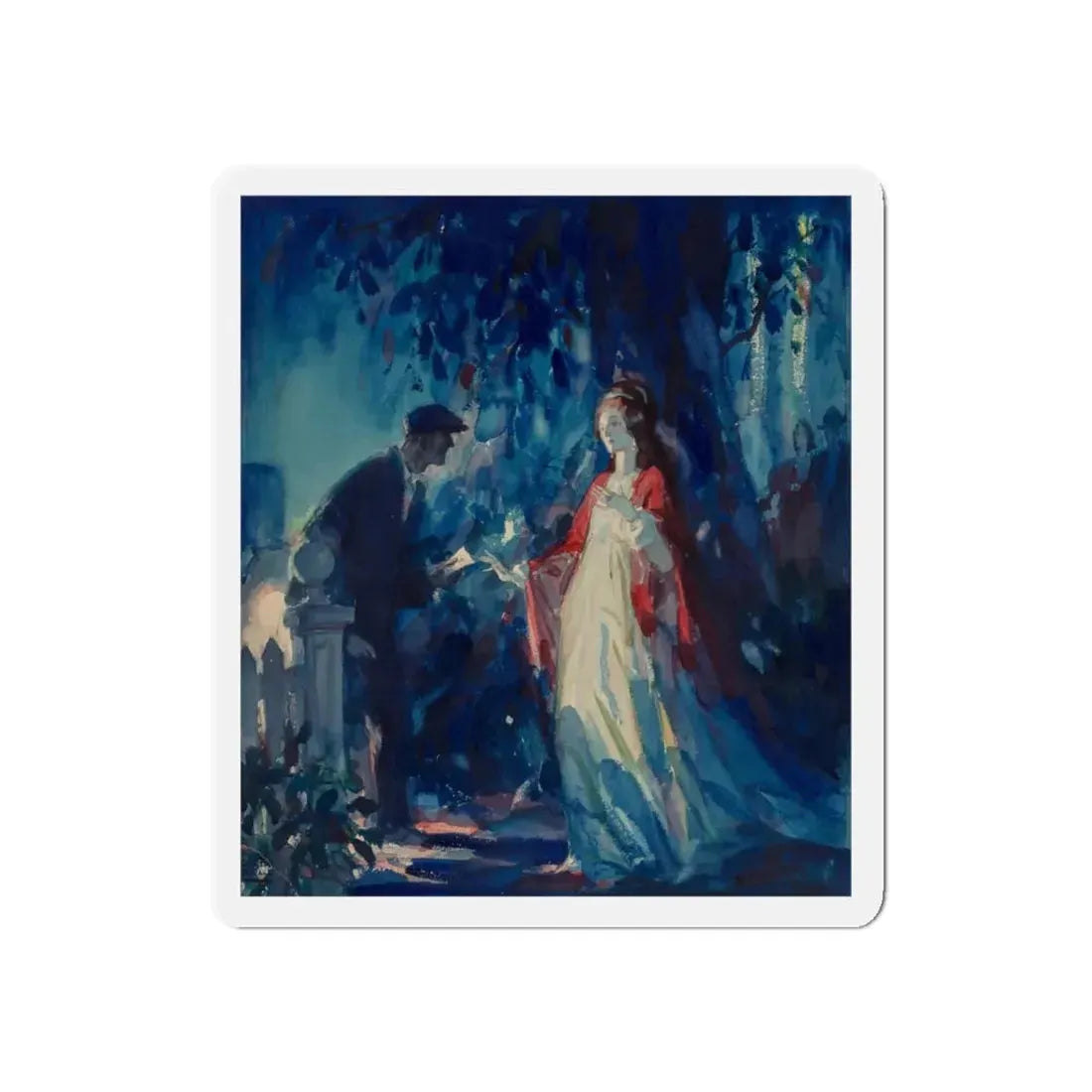 Telegram Delivery, 1928 (Magazine Illustration) Refrigerator Magnet 4 Inch Die-Cut - The Sticker Space