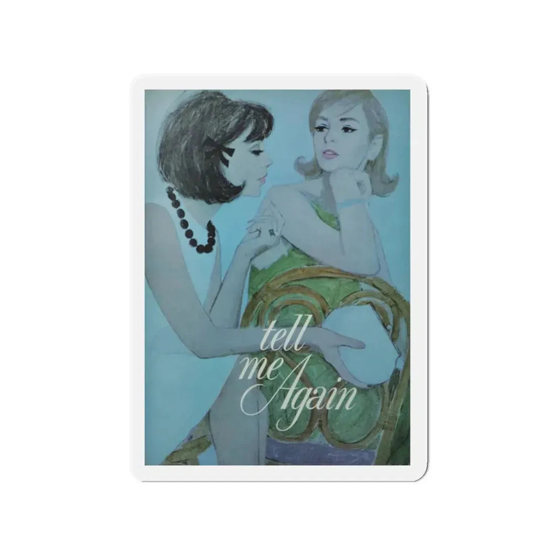 Tell me Again, Good Housekeeping, May 1964 (Magazine Illustration) Refrigerator Magnet 2 Inch Die-Cut - The Sticker Space
