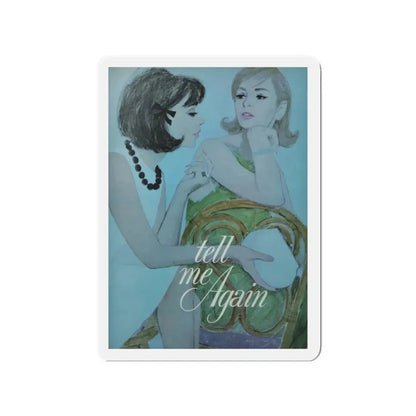 Tell me Again, Good Housekeeping, May 1964 (Magazine Illustration) Refrigerator Magnet 2 Inch Die-Cut - The Sticker Space
