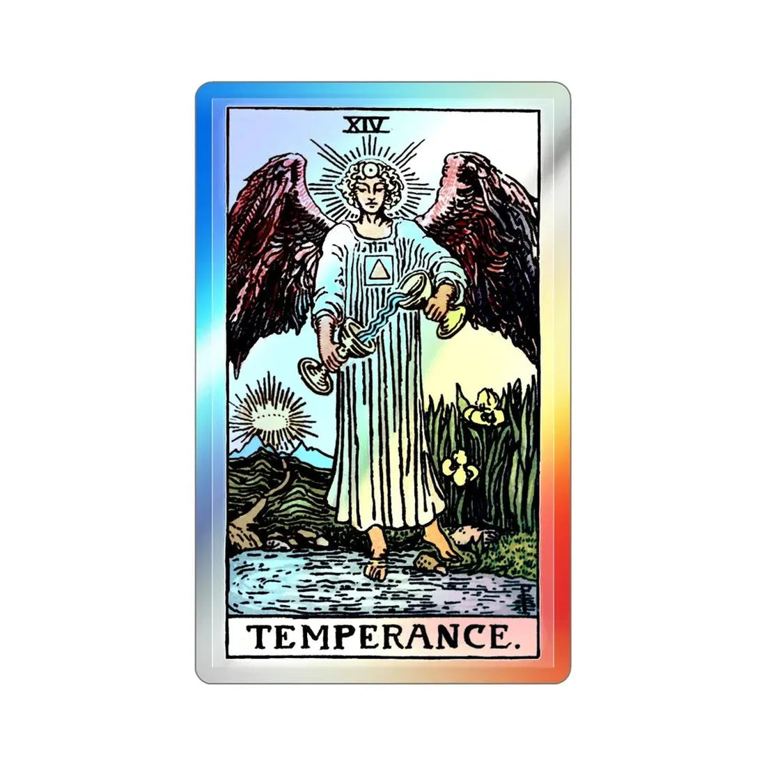 Temperance (Tarot Card) Holographic STICKER Die-Cut Vinyl Decal 2 Inch Holographic - The Sticker Space