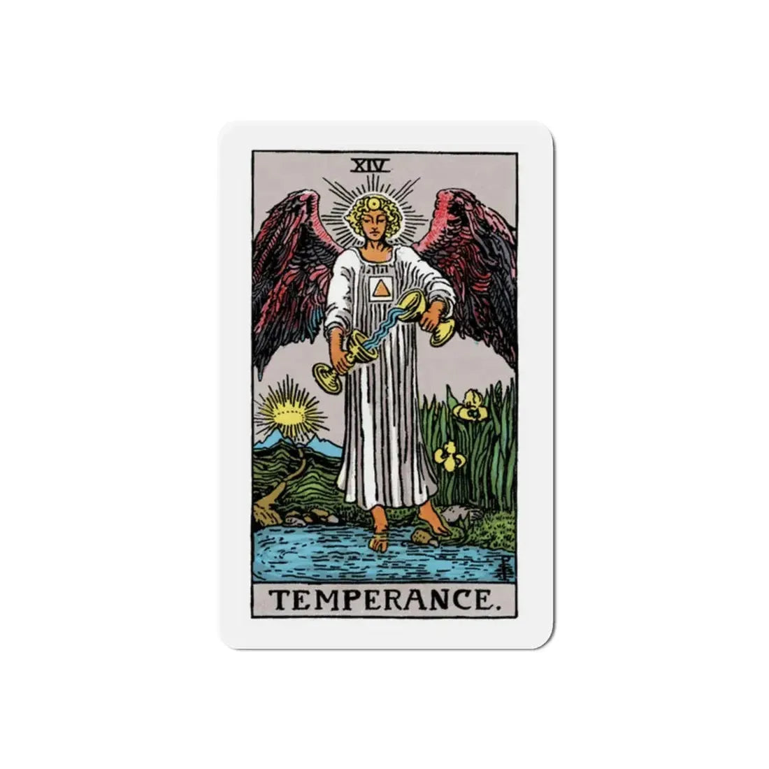 Temperance (Tarot Card) Refrigerator Magnet 2 Inch - The Sticker Space