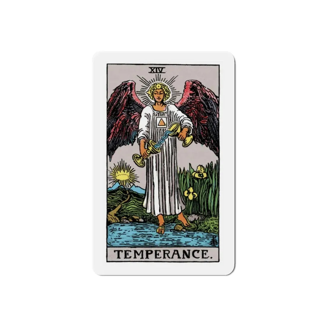 Temperance (Tarot Card) Refrigerator Magnet 2 Inch - The Sticker Space