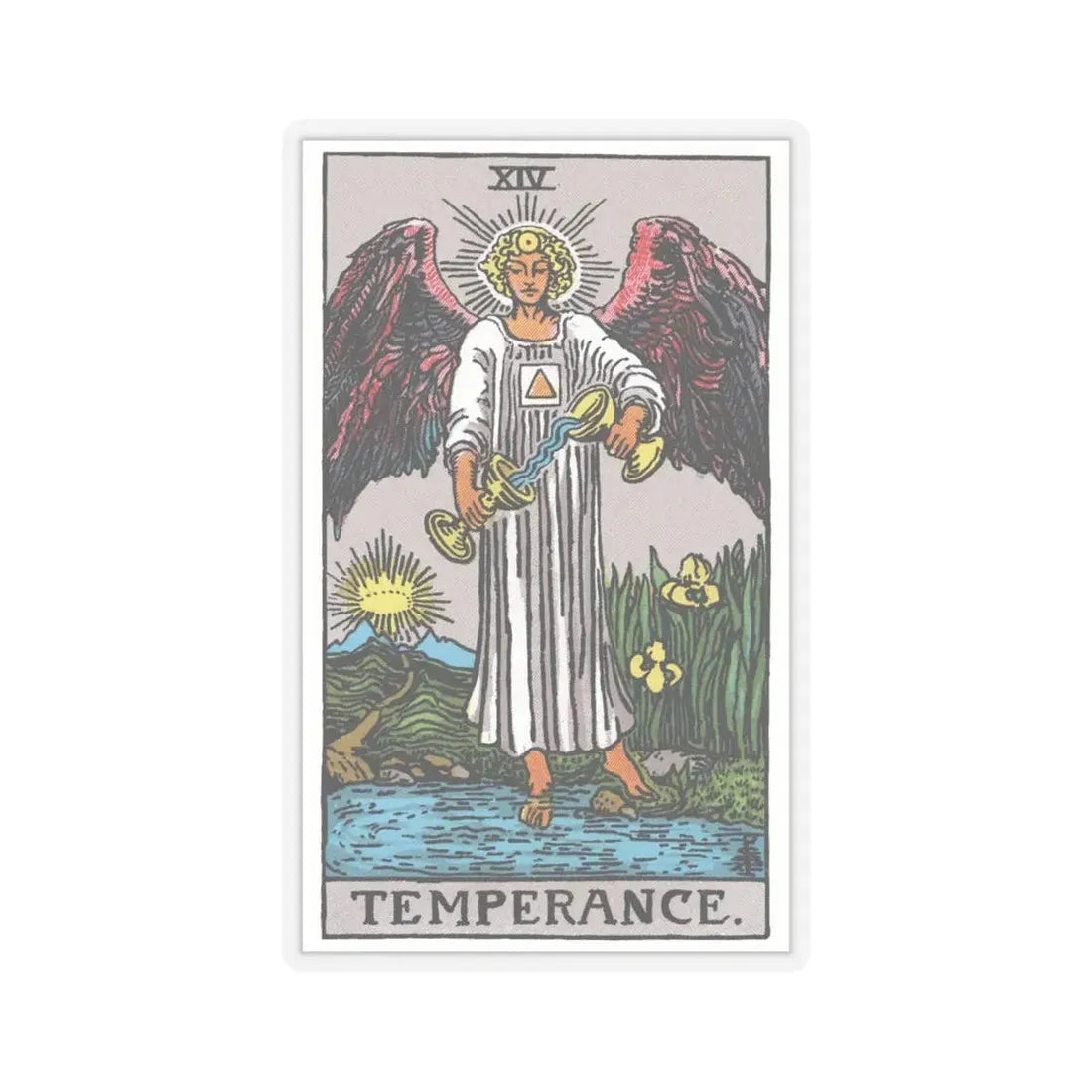Temperance (Tarot Card) STICKER Vinyl Kiss-Cut Decal 6 Inch Transparent - The Sticker Space