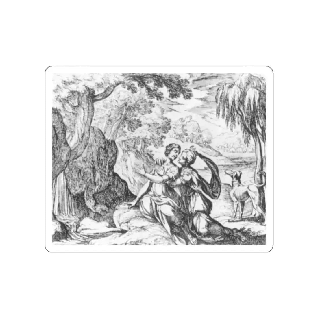 TEMPESTA, Antonio - Jupiter and Callisto (Artwork) STICKER Vinyl Die-Cut Decal White Die-Cut 2 Inch - The Sticker Space