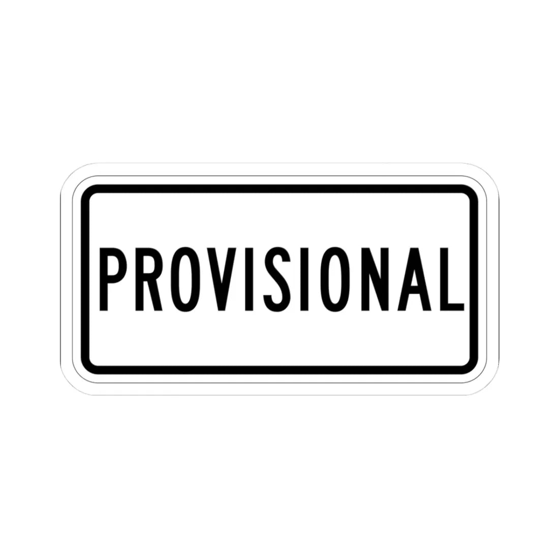 Temporary plate es (Puerto Rico) (Road Sign) STICKER Vinyl Kiss-Cut Decal 3 Inch White - The Sticker Space