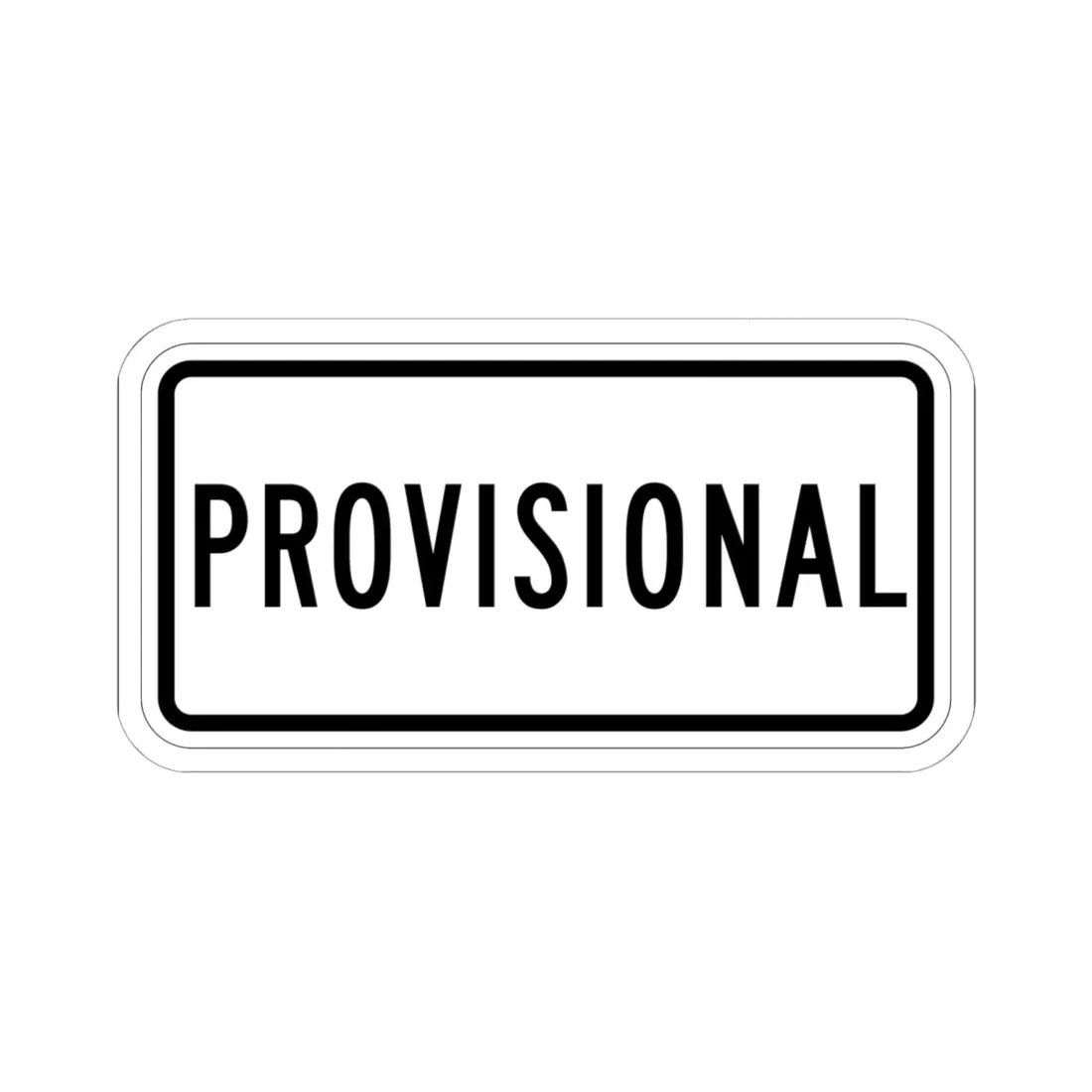 Temporary plate es (Puerto Rico) (Road Sign) STICKER Vinyl Kiss-Cut Decal 6 Inch White - The Sticker Space